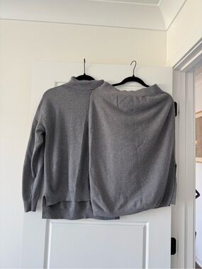 Gray Women's Lightweight Knit Sweater Set